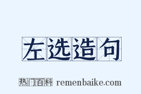 左选造句是什么意思的图片